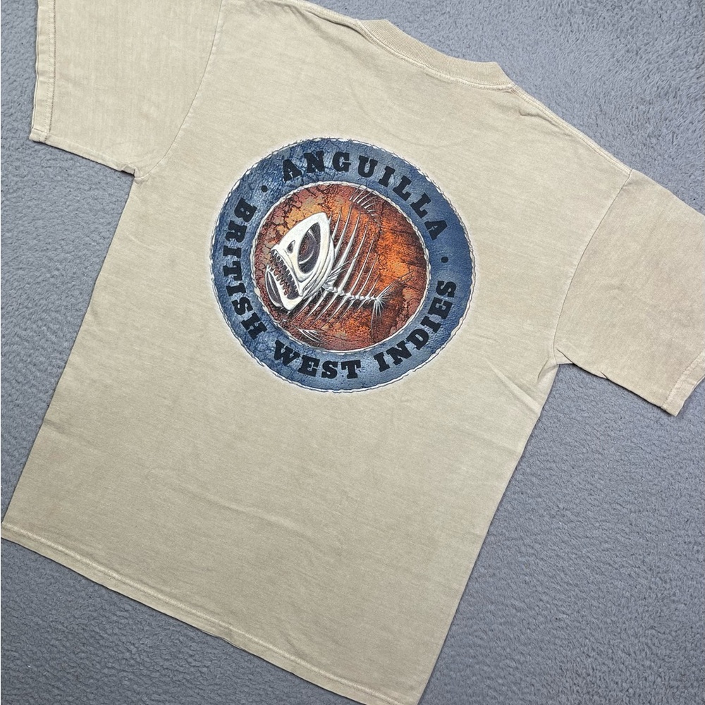 Vintage y2k Anguilla British West Indies nature T-shirt‎